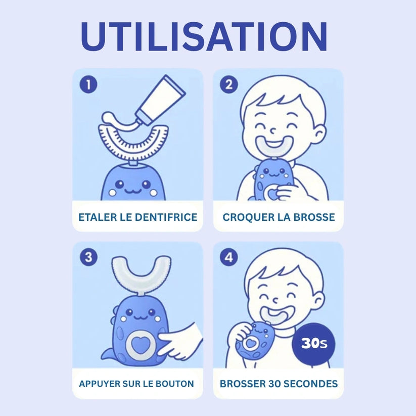 SmartBrush Kids - Brosse à Dent en U pour Enfants